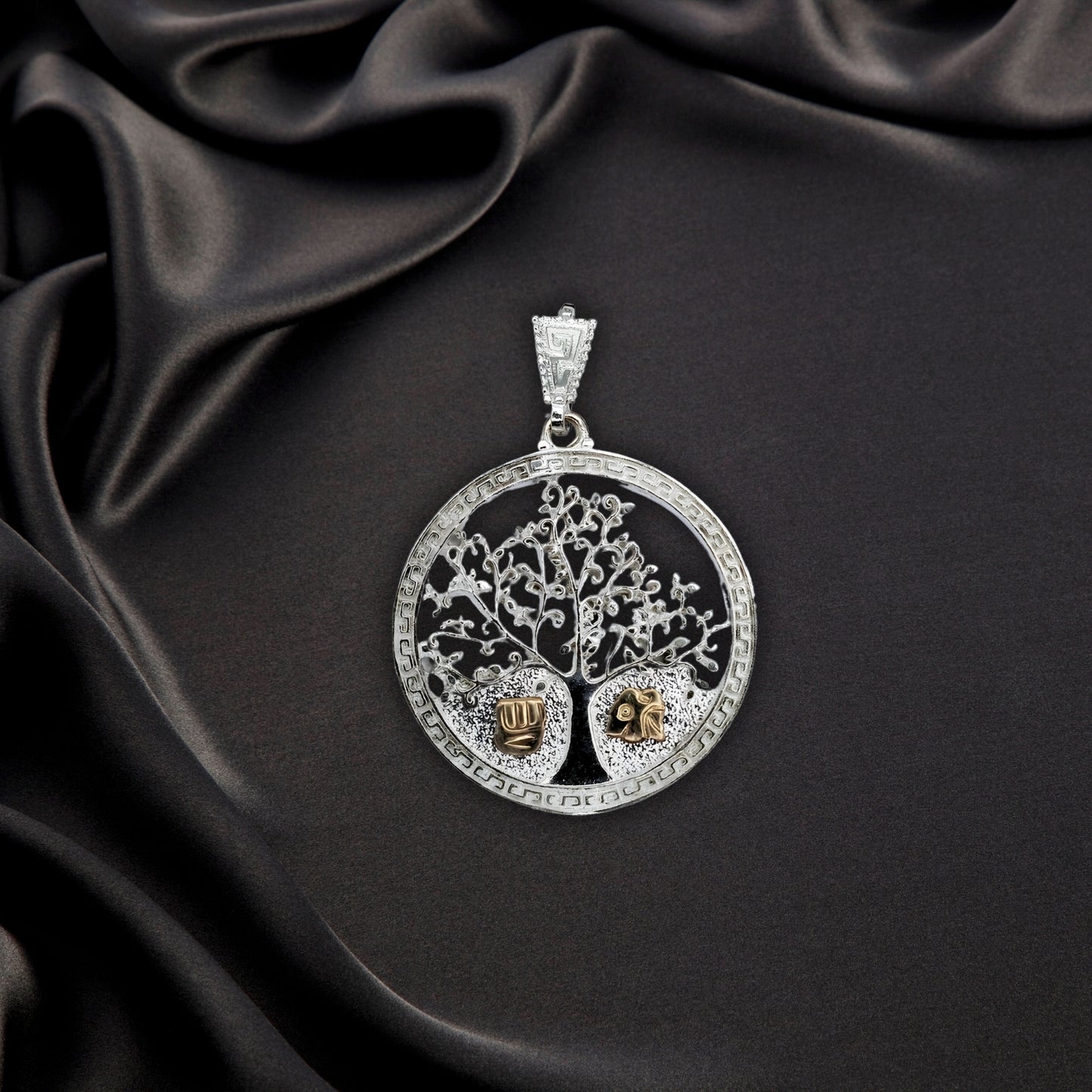 Silver Pendant Arbol Vida "Tree of Life" - (Custom Inscription)