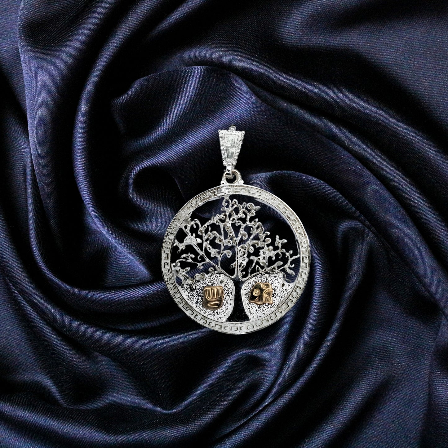 Silver Pendant Arbol Vida "Tree of Life" - (Custom Inscription)