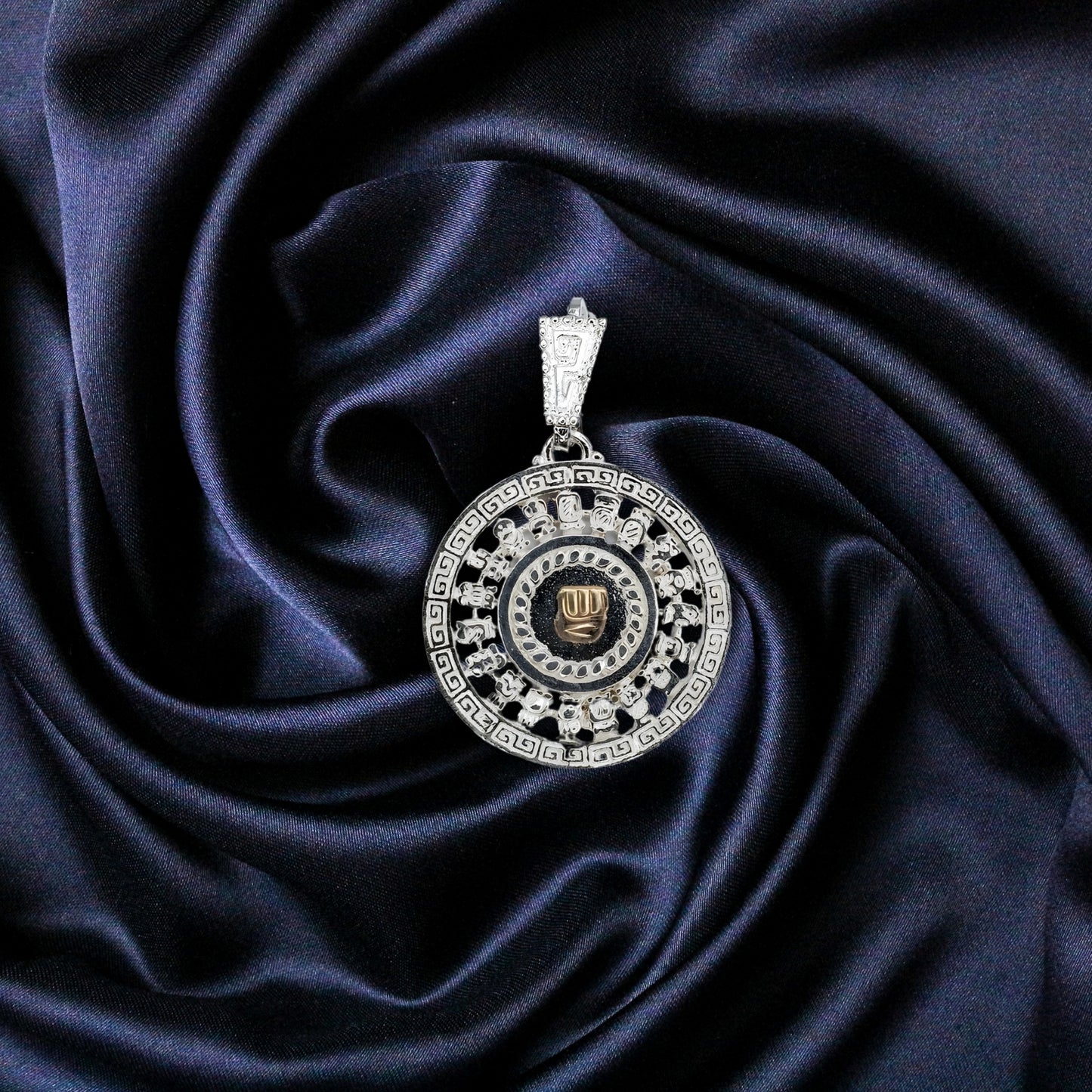 Silver Pendant Calendario "Ano" - (Custom Inscription)