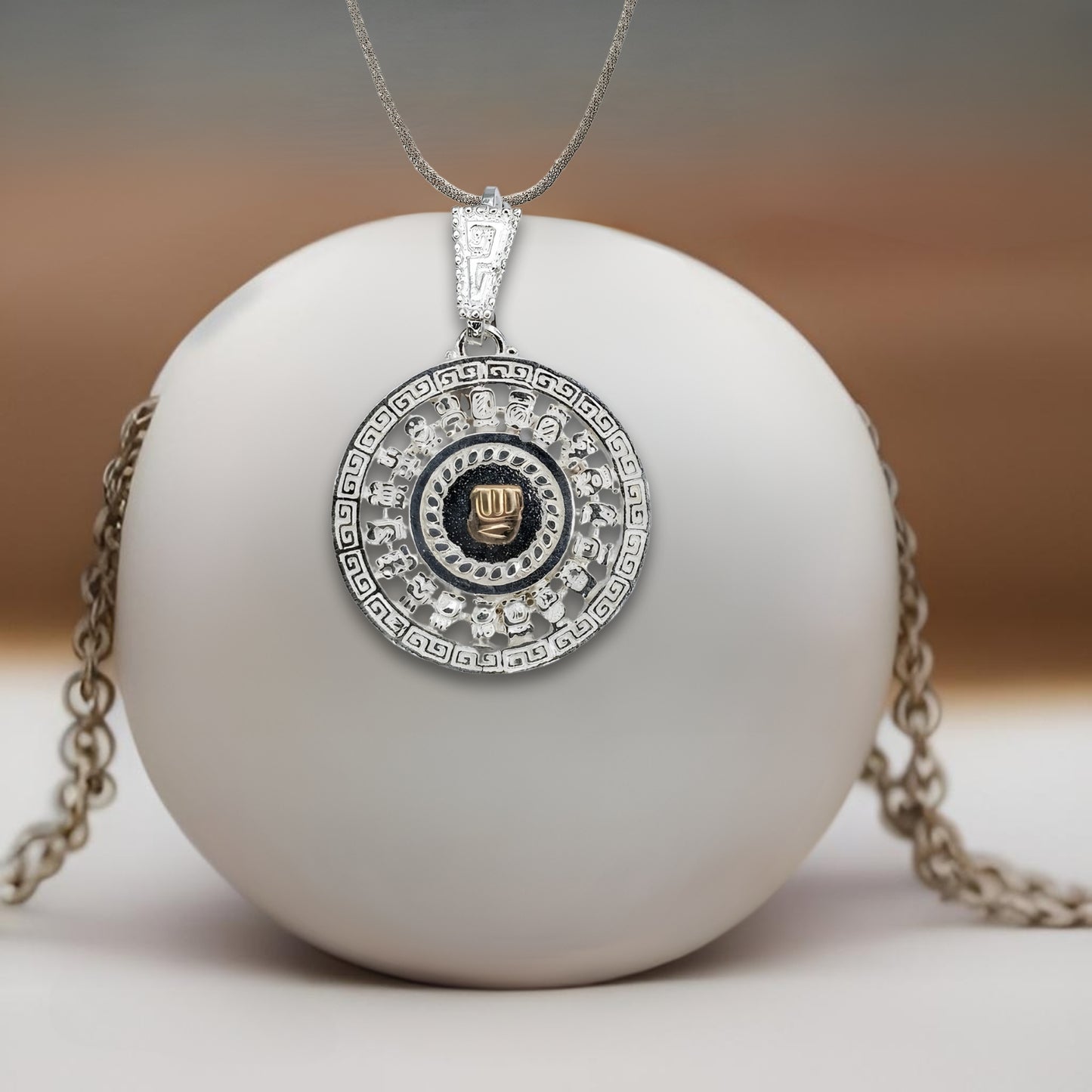 Silver Pendant Calendario "Ano" - (Custom Inscription)