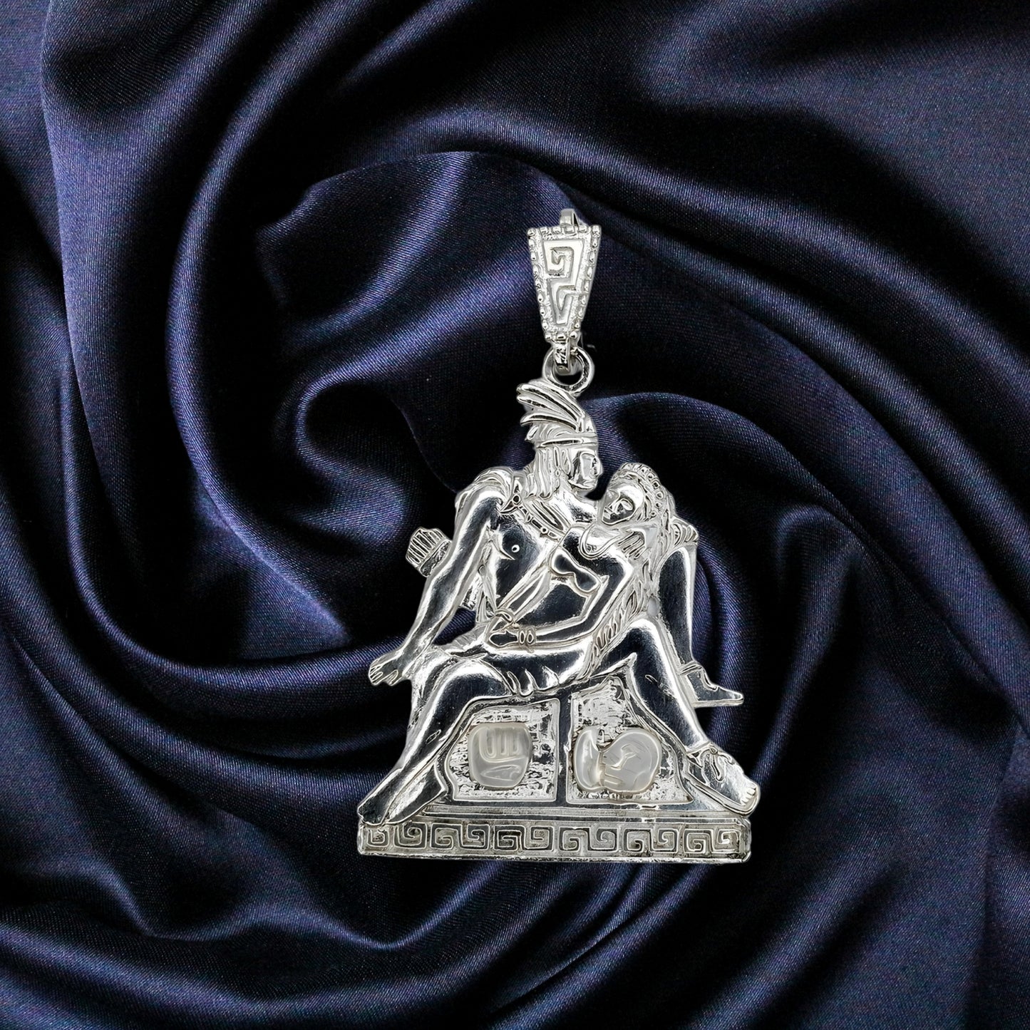 Silver Pendant Amor Eterno - "Eternal Love" - (Custom Inscription)