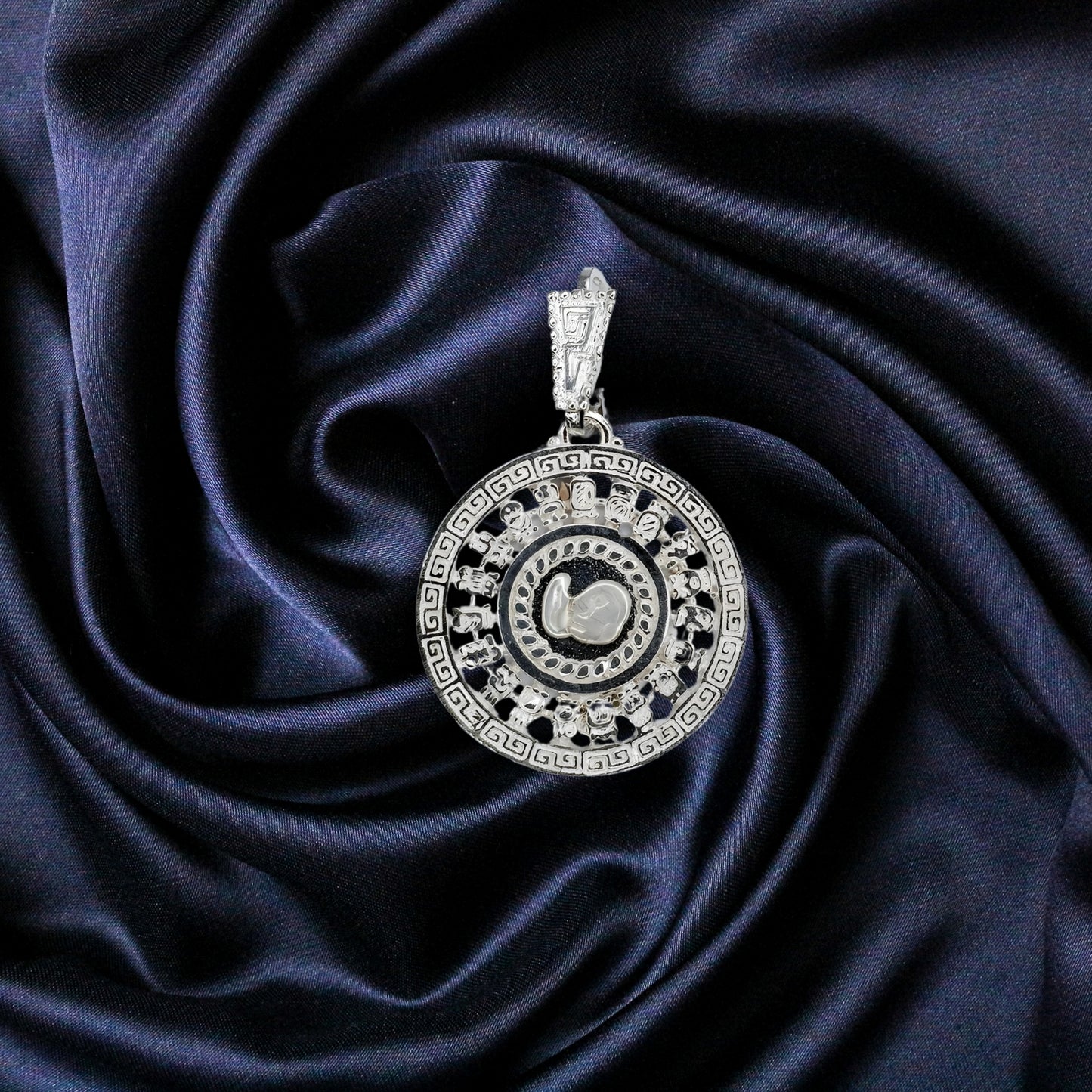 Silver Pendant Calendario "Ano"  - (Custom Inscription)