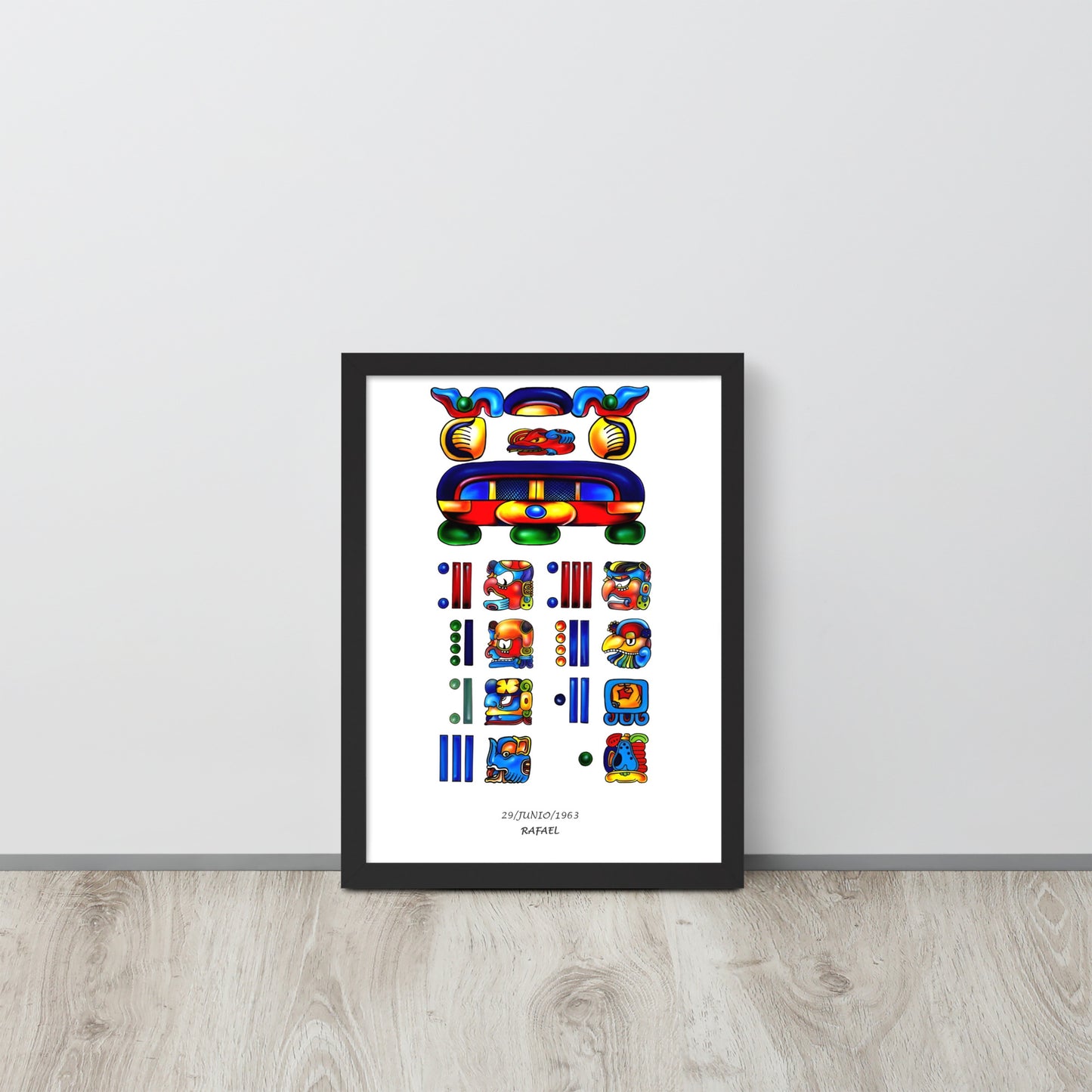 Personalized Mayan Legacy Parchment - Single (Framed Poster)