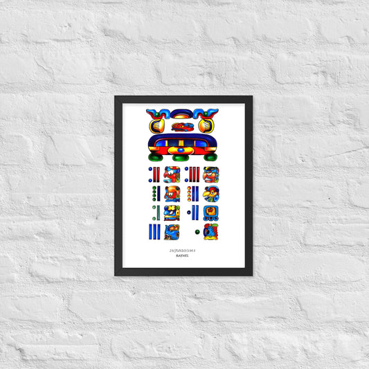 Personalized Mayan Legacy Parchment - Single (Framed Poster)
