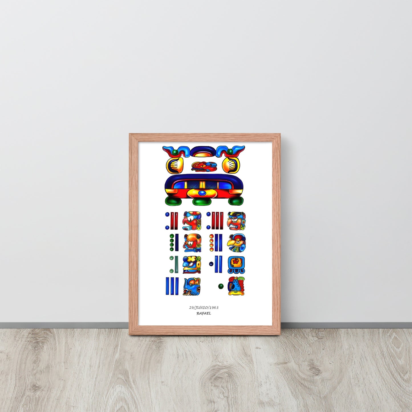 Personalized Mayan Legacy Parchment - Single (Framed Poster)